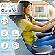 Allaboutsla Autositzkissen, Sitzkissen aus Memory-Schaum für Ischias-Schmerzlinderung, größeres Fahren Sitzkissen für Kurze Fahrer auf Langen Fahrten - Butt Kissen für Auto, Büro - Schwarz&Grau