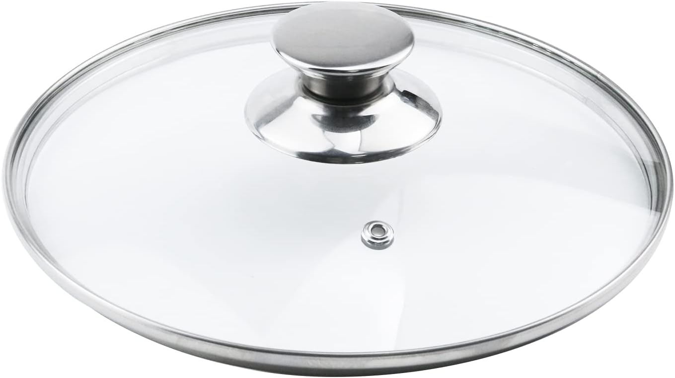 Tighall 8" Tempered Glass Lid with Steam Vent Hole