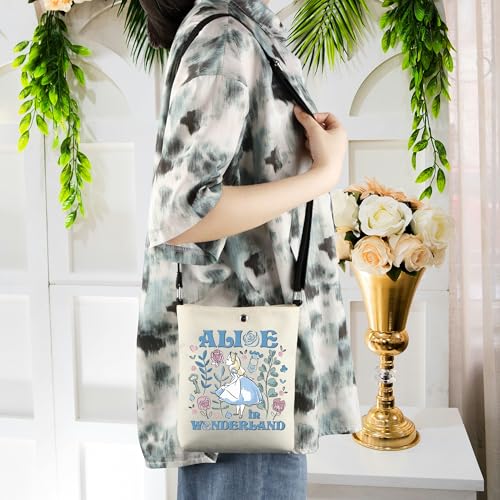 WCGXKO Alice Inspired Crossbody Bag Fairy Story Fans Gift for Alice Lover4