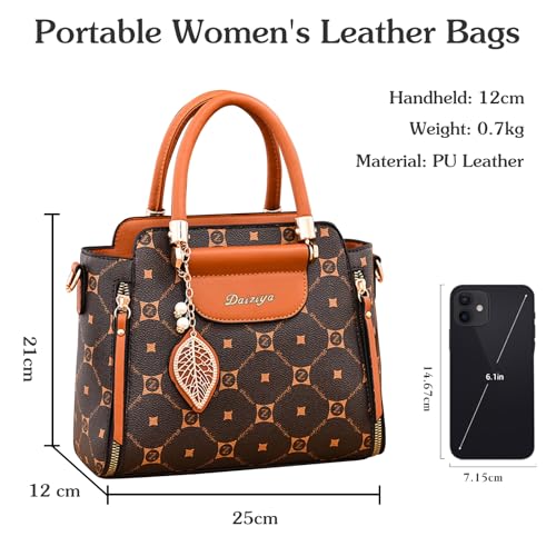 Image of CORIOS Elegant Handbag for Women PU Leather Shoulder Bag Ladies Crossbody Bag Fashion Messenger Bag Top-handle Bag