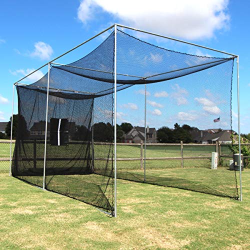 Select Golf Hitting Net, Baffle, and Golf Net Target with DIY Frame Corners - 10' Poles NOT Included
