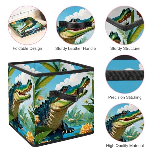 Boîte de rangement pliable crocodile panier d'organisation enfant - 5