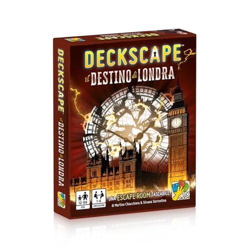 dV Giochi- Deckscape - el Destino de Londres - Una Sala de Escape de Bolsillo - Edición Italiana, Multicolor, 20 cm (DVG4477)