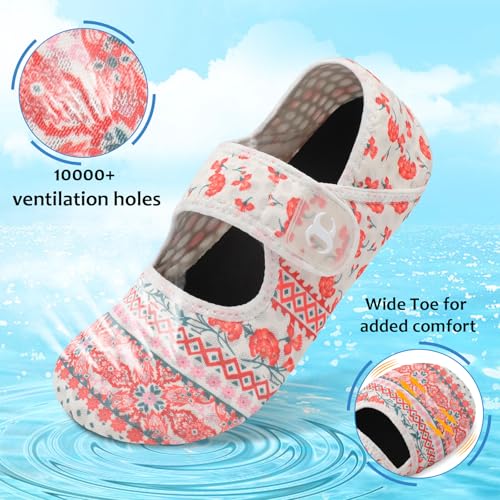 Image of Water Shoes for Women Men Barefoot Beach Swim Aqua Socks Summer Wide Slides Sandals Quick Dry Pool River Sea Sock Shoes