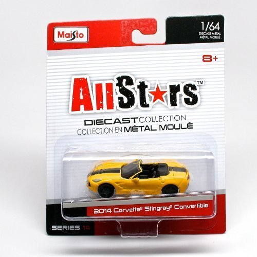 2014 Corvette Stingray Convertible (Yellow) All Stars Series 14 2014 Maisto 1:64 Scale Die-Cast Collection by Maisto