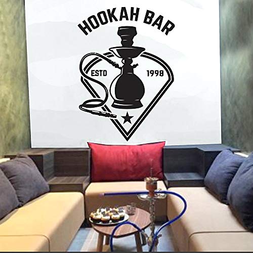 Jsnzff Shisha Bar Wandaufkleber Kunst Wandtattoo Shisha Shop Wandbild Design Selbstklebendes Muster Beweglich 71x51cm