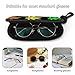 HEBVASS Fashion Slim Eyewear Organizer Weedleaf, Zippered Protective Case for Sunglasses & Reading Glasses, Portable Design for Daily Use