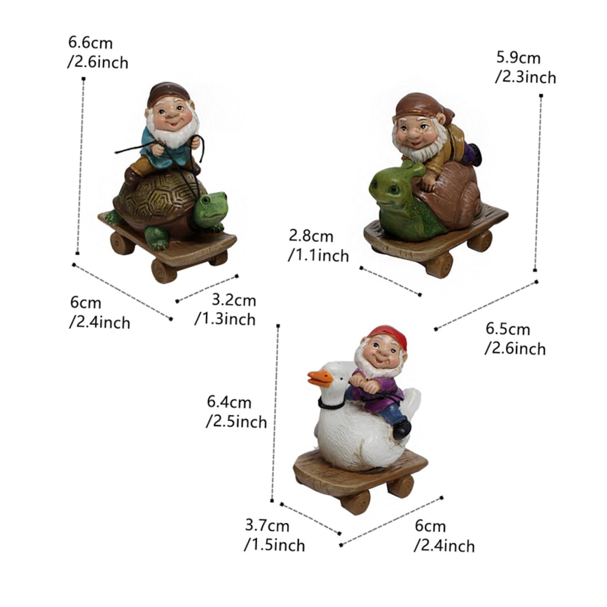 TOYANDONA 5 zestawów Ozdoby Na Skutery Zabawne Dekoracje Ogrodowe Ogrodnictwo Ozdoby Z Żywicy Rzemiosło Z Żywicy Ogrodowej 3 sztuki*5