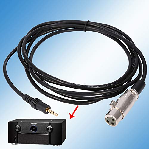 Cable XLR hembra a Jack 3.5 mm macho 3 pines 3 m miniatura 4