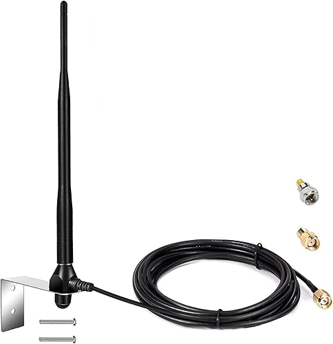 Antena inteligente para puerta de puerta de 433.92 MHz, receptor de largo alcance, antena de cable de baja pérdida de 10 pies, compatible con todas