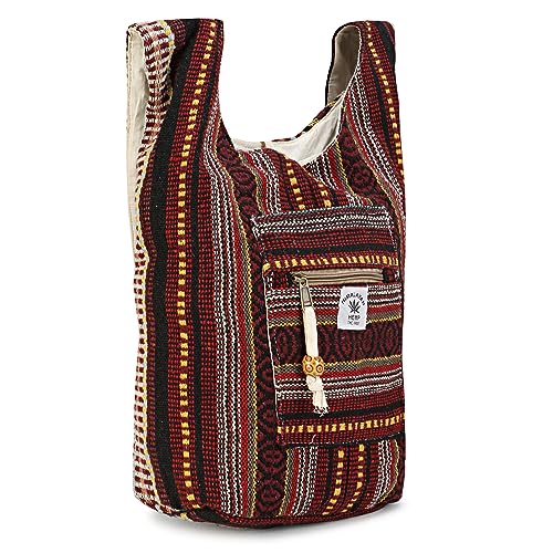 LONGING TO BUY Hemp Messenger Crossbody Sling Bag - Unisex Beach Party Bag3