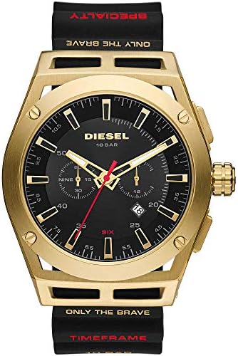 Diesel Timeframe Chronograaf Zwart Siliconen Horloge DZ4547 - Vergelijk prijzen