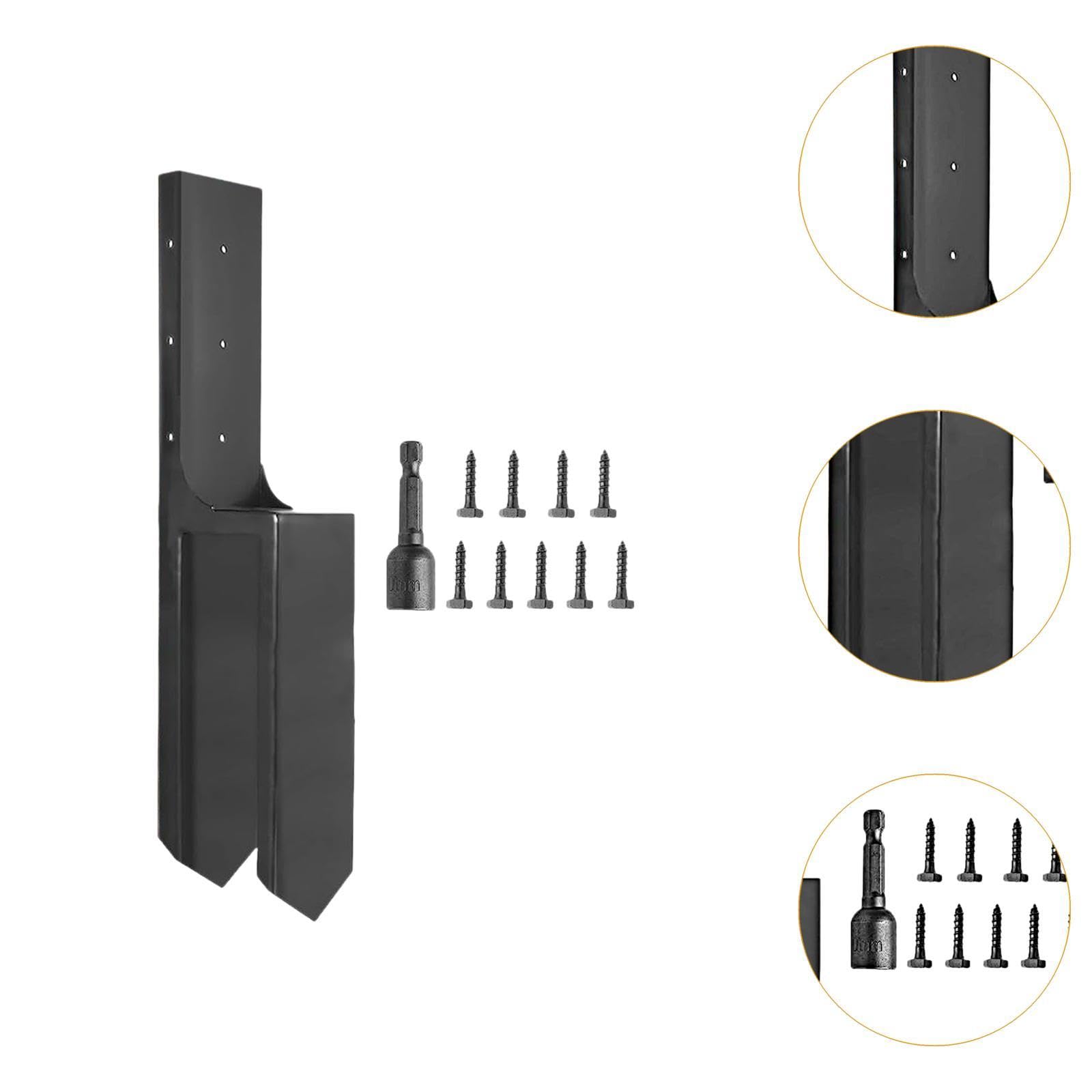 perfk Estaca de reparación de de cerca, hierro resistente, práctico y fácil de usar, estaca de anclaje para de cerca para madera, poste de