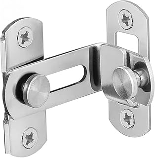 90 Barn Door Padlocks Bathroom Barn Door Lock Barn Door Locks Heavy Duty Padlock Door Lock Hasp Locks for Barn Doors Padlocks for Outdoor Use Barn Door Lock Stainless Steel Handle (Color : Black, Si