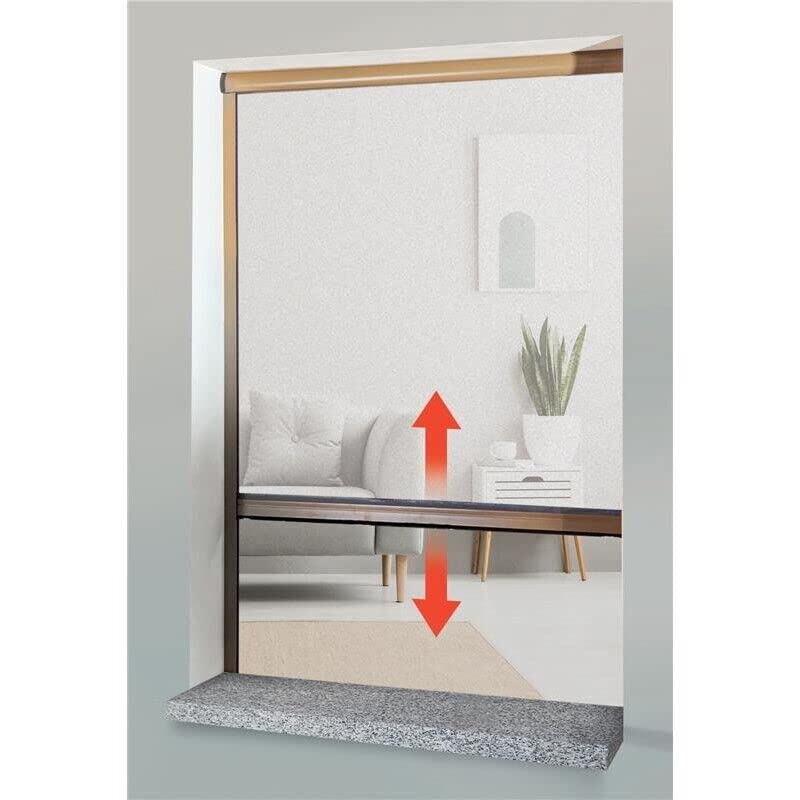 Zanzariera A Rullo Fai Da Te - Kit Verticale Riducibile, 120x150 Cm, Colore Marrone, Con Montaggio Facilitato - Foto 13