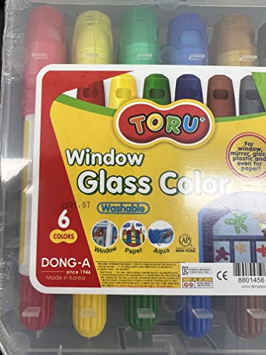 Alliving Window Glass Color Crayon Marker Washable Paper Aqua Non-Toxic 6 - Thumbnail 4