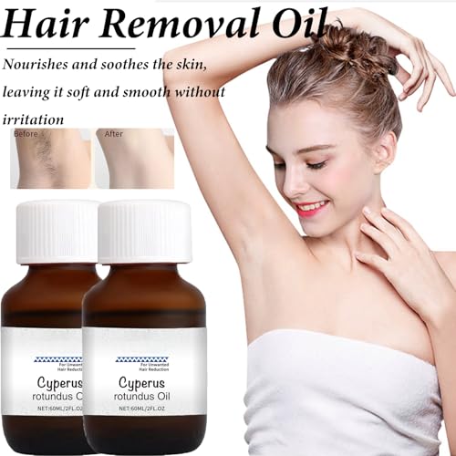 Cyperus Rotundus Oil,Ätherische Öle Cyperus,Cyperus Rotundus Öl zur Haarentfernung, Zur Reduzierung Des Körperhaarwachstums,Anwendbar auf Hautpflege,2 Stück