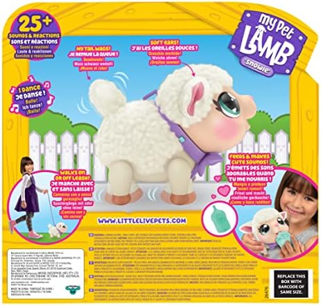 Little Live Pets My Pet Lamb Snowie Baby Safe 봉제 동물, 25가지 이상의 사운드와 반응을 만드는 부드럽고 울퉁불퉁한 장난감 양, 만 5세 이상 — 사진 4