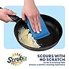 SCRUBIT Multi-Purpose Scouring Pad - Non-Scratch Cleaning Sponges for Pots, Pans, Dishes, Utensils & Non-Stick Cookware - Scrubbing Pads Use for Kitchen, Bathroom - 6 Pack Dish Sponge - (Blue) #1