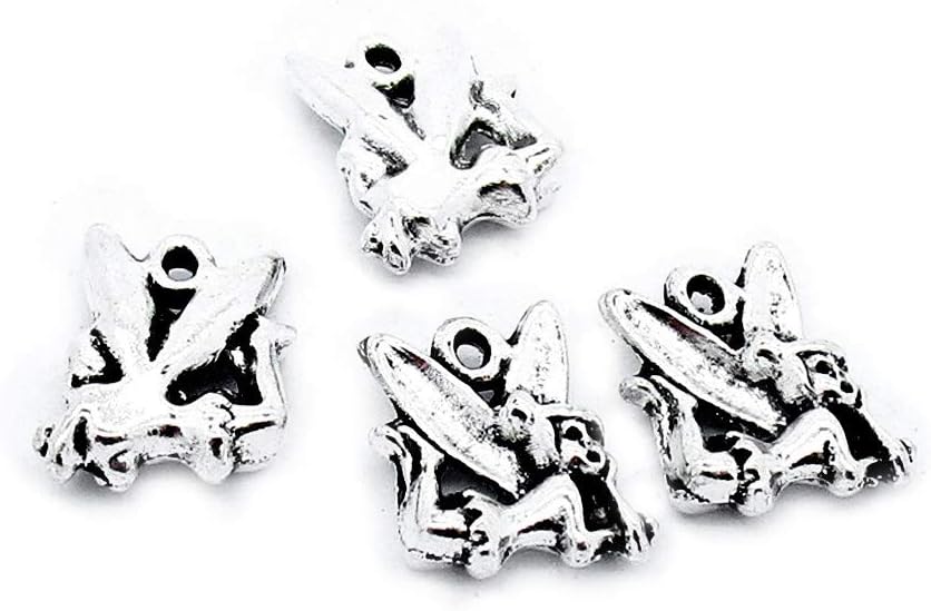360 Pieces Antique Silver Tone Jewelry Charms Suppliers Arts Crafts Making Beading Findings Crafting Q7IO7J Elf Angel