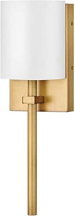 Hinkley Avenue 17" One Light 16W Integrated LED Wall Sconce, Heritage Brass w/White Acrylic Shade