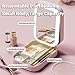 ADKBO Travel Makeup Bag With Led Mirror, LED Makeup Bag, Travel Makeup Case with Led Mirror, Portable Makeup Box with Mirror and Light, Gift For Girl Women (Beige)