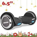 Patinete eléctrico Hoverboard, 6.5" antipinchazos, LEDS,Potente batería de Litio,velocidad 10-12 Km/h, Self Balancing, monopctrico 350w, Certificado UL2272atín eléctrico Auto-Equilibrio,Motor elé
