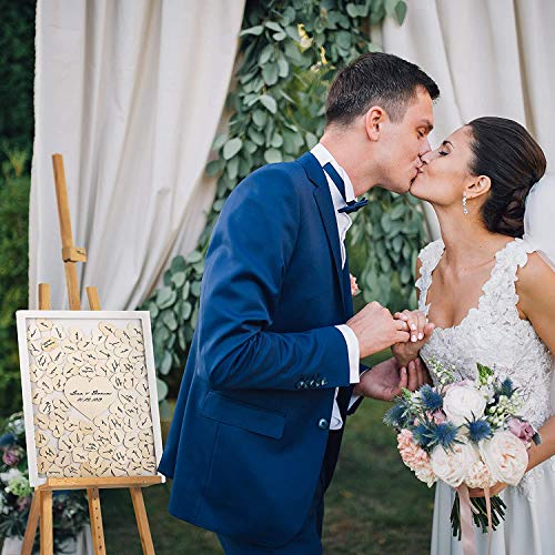 BITEFU 60 cuori in legno da 8 cm spessi e lisci a