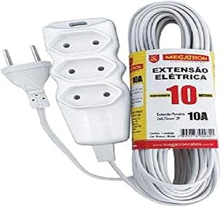 EXTENSÃO CABO PL 2X0,75 10 METROS BRANCA 103 - MEGATRON
