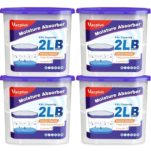 Image of Vacplus Moisture Absorber, 2 LB, Strong Absorption, Lavender, 4 Pack