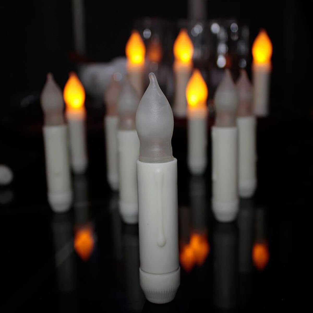 Hemobllo 12pezzi Candele Candele Led Forma Fiamma Senza Luci Di Candela Per Matrimoni e Feste Per Decorazioni