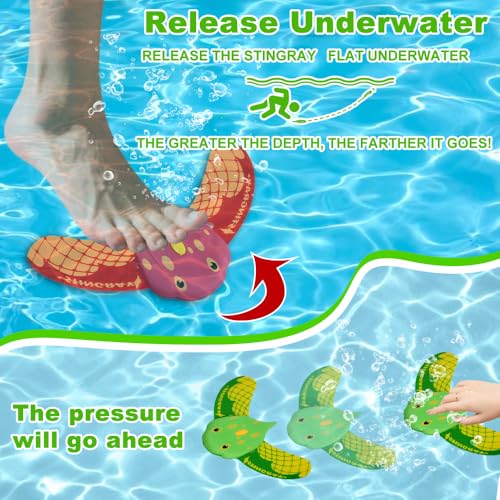Huucozn 2 Stück Unterwasser Glider, Teufel Fisch Schwimmbad Spielzeug Pool Spielzeug Wasserspielzeug Tauchspielzeug Interessantes Tauchtiere Wasser Spielzeugs Fische Poolparty Geschenk