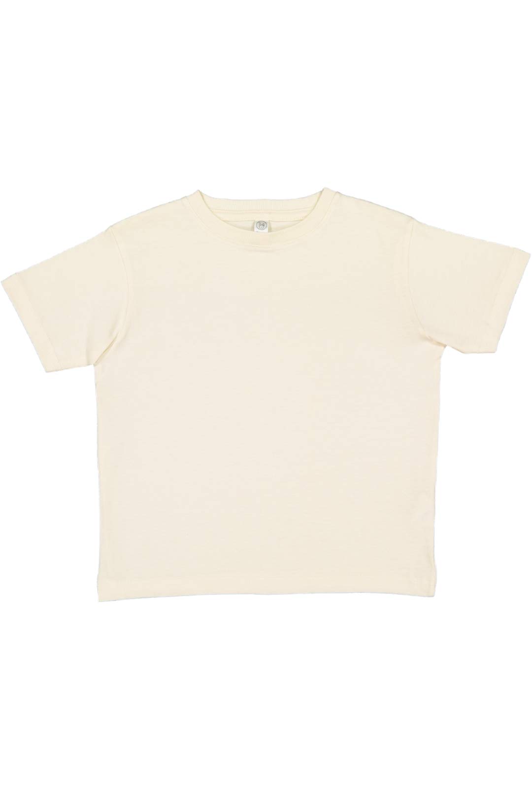 RABBIT SKINS Toddler 100% Cotton Premium Jersey Short Sleeve Tee, Natural, 5/6