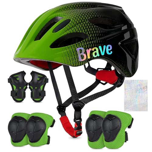 EllaSeek Kids Helmet 3-8 Adjustable Toddler Helmets with Kids Knee