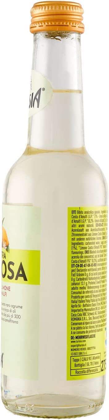 Lurisia Gazzosa Bibita Analcolica Gassata Boisson gazeuse rafraîchissante 24 x 27,5 cl