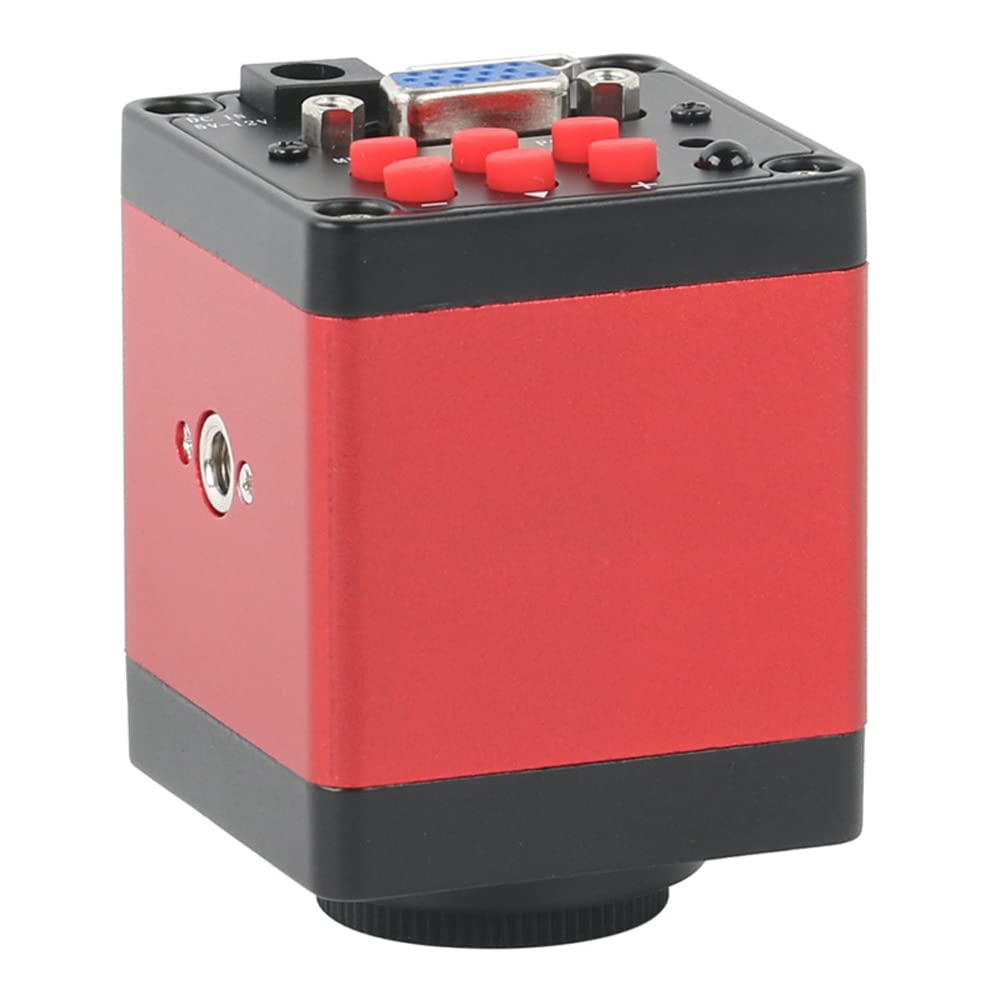Cámara de microscopio de Video de reparación de Soldadura Industrial Digital de Laboratorio VGA HDMI de 14MP y Lente de Montaje en C 500X - Rojo