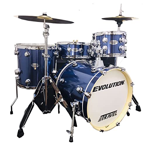 Bateria Viajera Evolution 4 Piezas Atriles Asiento Platillos