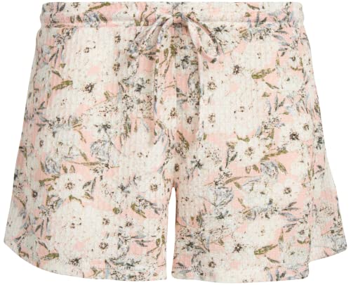 Lucky Brand Women's Pajama Set – Roll Sleeve T-Shirt And Shorts – Sleepwear Set For Women (S-Xl), Size Large, Peach/Parisian #TOP5