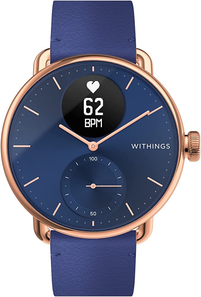 WITHINGS - Premium Lederarmband für ScanWatch, Steel HR, HR Sport, Move ECG, Move und Steel