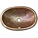 Houzer HW-ELI1ES Hammerwerks 6-Inch Deep Self Rimming Lavatory Sink with Overflow, Antique Copper