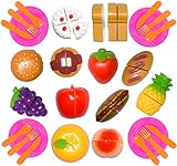Liberty Imports Kitchen Fun Cutting Fruits & Fast Food Playset for Kids