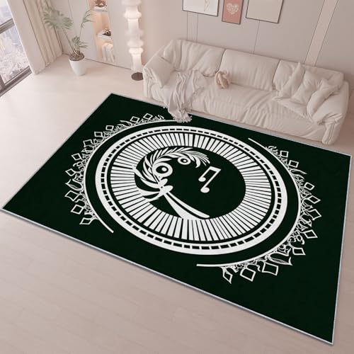 Tapis moderne clavier musical en cachemire ultrafin doux