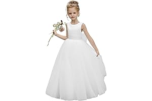 Chic White Dress for First Communion