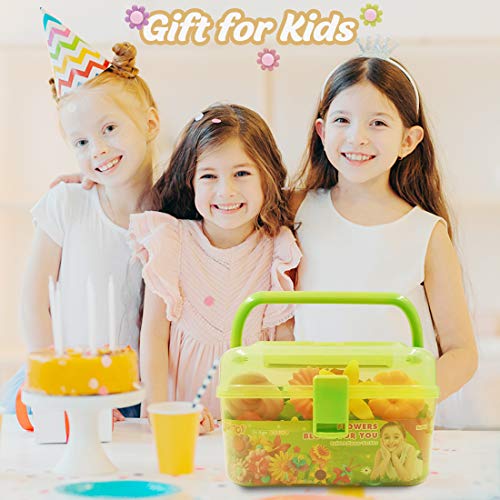 Vertoy Flower Garden Building Toy Set For 3, 4, 5, 6 Year Old Girls, Stem Educational Activity Toys And Girls Birthday Gift For Age 3+ Yr Toddlers And Kids, 143 Pcs #TOP5