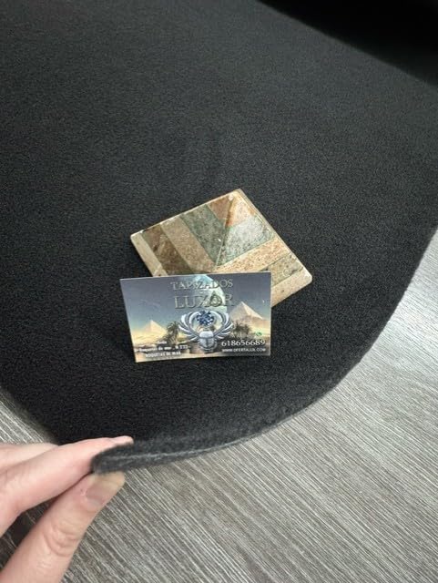MOQUETA Negra para forrar Suelos y MALETEROS de Coches/Alfombra MOQUETA para Revestimiento de Maletero y Suelos de Coche/MOQUETA para CAMPERIZAR Suelos DE VEHICULOS (Pieza/ 2Metros x 1,5 Metros)