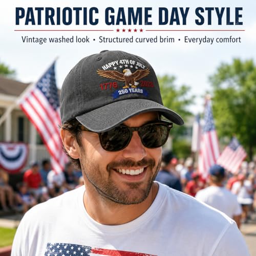 Image of 4th of July 250th Anniversary Dad Hats - Just Here for the Fireworks, Fireworks Director - Patriotic Baseball Cap