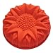 Allforhome 9 inches Round Sunflower Silicone Birthday Cake Baking Pans Handmade Bread Loaf Pizza Toast Tray Silicone Cake Baking Molds Cake DIY Moulds Mold Non-stick Silicone Bakeware