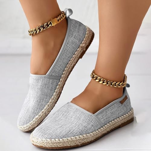 Chaussures femme confortables en maille grise pour la marche quotidienne taille 42
