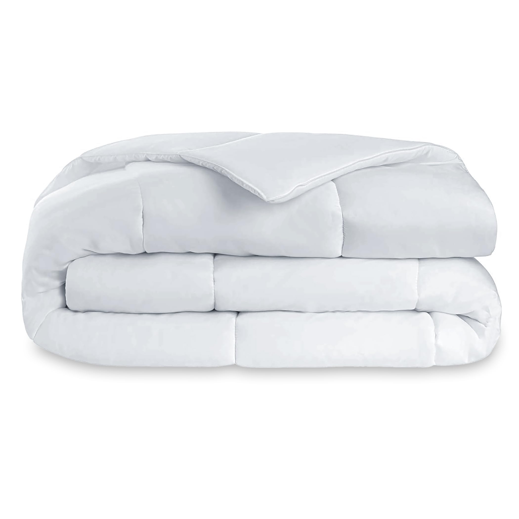 SOMNI HOME Relleno Nórdico Doble. Tacto Pluma. Blanco Acolchado Cuadros Liso. Suave Comodo Ligero. Relleno para Funda Nórdica. 400 gr. 220x220 cm Cama 135 cm