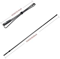 Vista 5 de Abbree SMA - Antena de banda dual hembra VHF/UHF 144/430 MHz antena de látigo suave de alta ganancia para radio bidireccional Baofeng UV-5R UV-82.